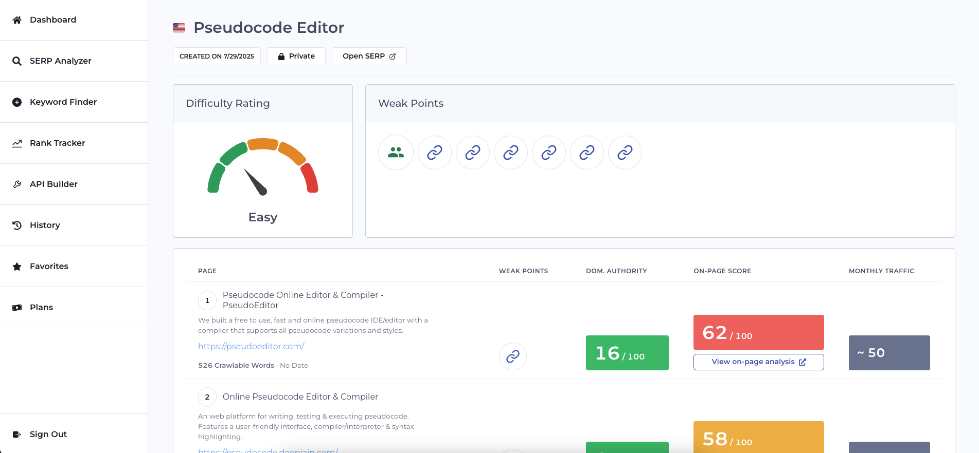 SERP Analyzer