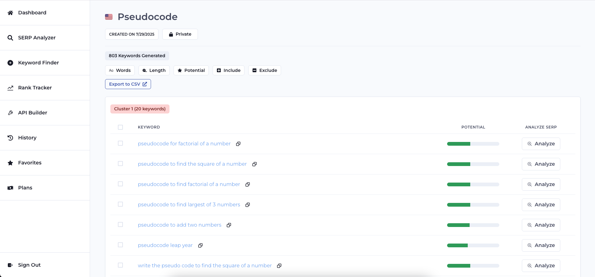 Keyword Finder
